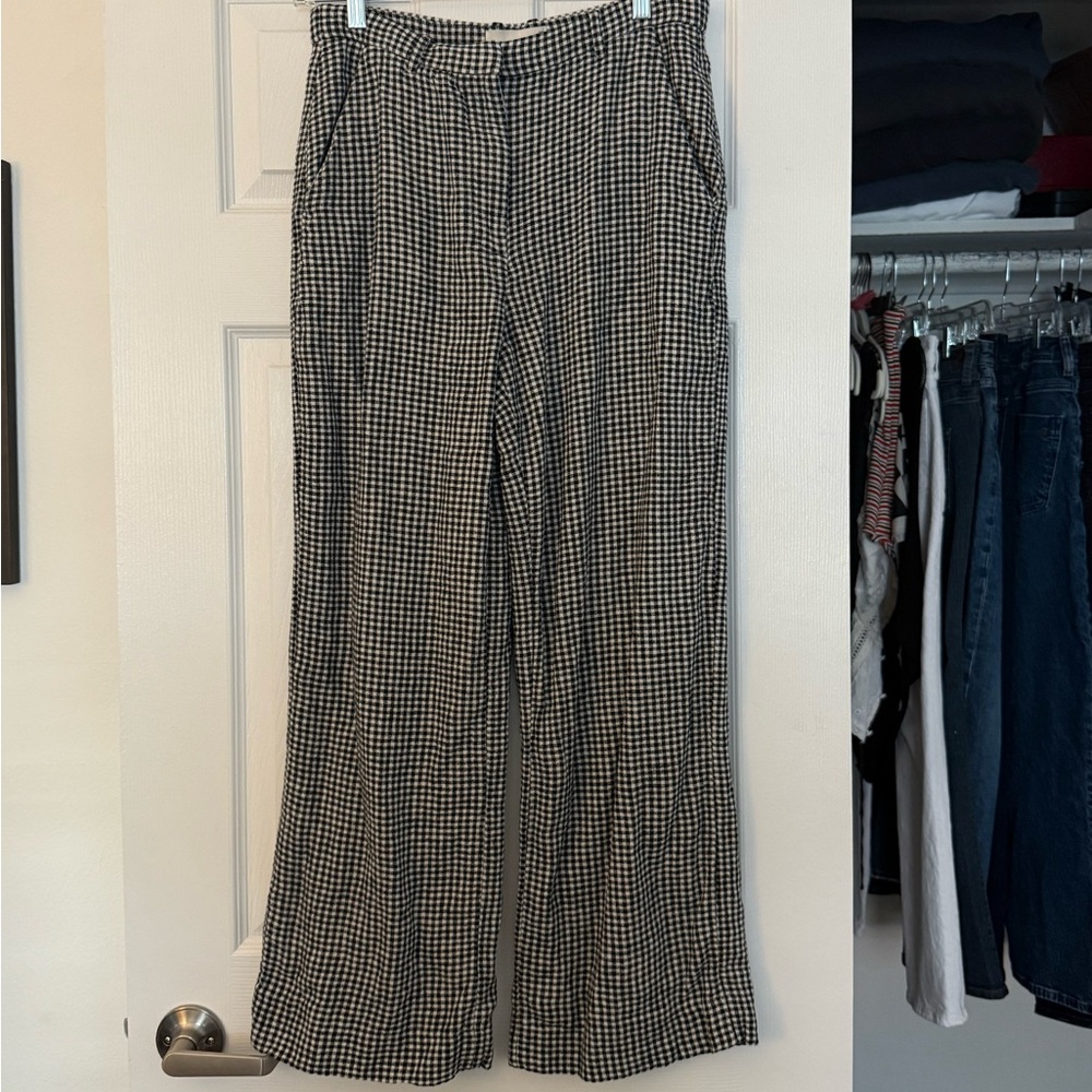 Abercrombie Gingham Linen Trousers
